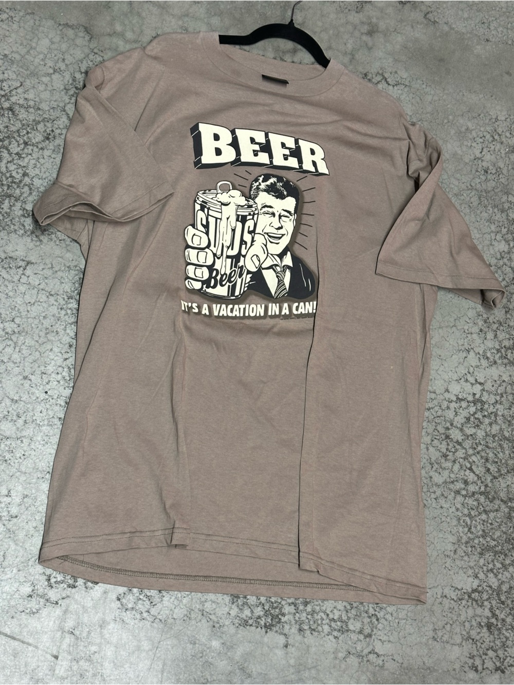 Vintage Beer T shirt It’s a Vacation in Car Funny Parody 1998 New